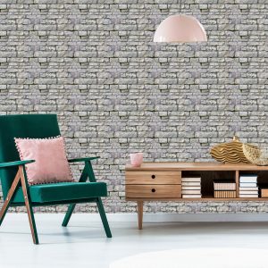 Papier Peint Vieille Brique Dans Les Tons De Gris – Image 6