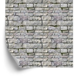 Papier Peint Vieille Brique Dans Les Tons De Gris – Image 2