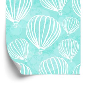 Papier Peint Ballons Pour Voler Sur Un Fond Turquoise – Image 2