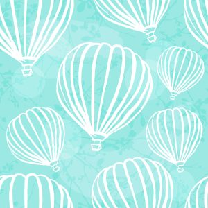 Papier Peint Ballons Pour Voler Sur Un Fond Turquoise – Image 1