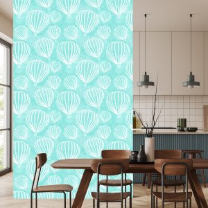 Papier Peint Ballons Pour Voler Sur Un Fond Turquoise – Image 4