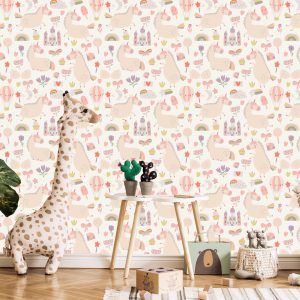 Papier Peint Pour Les Enfants - Licornes, Bonbons Et Plantes – Image 5