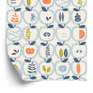 Papier Peint Pour La Cuisine - Pommes Et Feuilles – Image 2