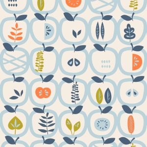 Papier Peint Pour La Cuisine - Pommes Et Feuilles – Image 1