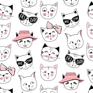 Papier Peint Pour Les Enfants - Chats Drôles – Image 1