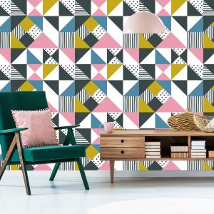 Papier Peint Géométrique - Triangles Colorés – Image 6