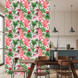 Papier Peint Fleurs De Feuilles Tropicales Exotiques – Image 4