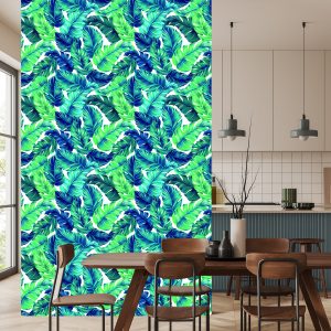 Papier Peint Belles Feuilles Tropicales Turquoise – Image 4