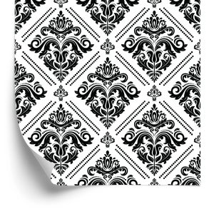Papier Peint Ornements Classiques En Noir Et Blanc – Image 2