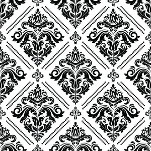 Papier Peint Ornements Classiques En Noir Et Blanc – Image 1