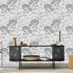 Papier Peint Pour Les Enfants Animaux De La Forêt, Arbres, Croquis – Image 5