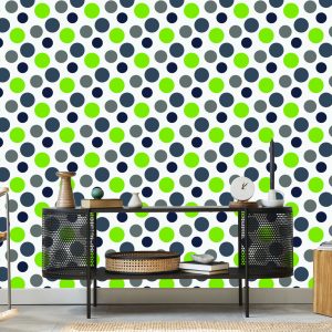 Papier Peint Points Gris Et Verts – Image 5