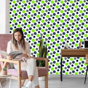 Papier Peint Points Gris Et Verts – Image 7