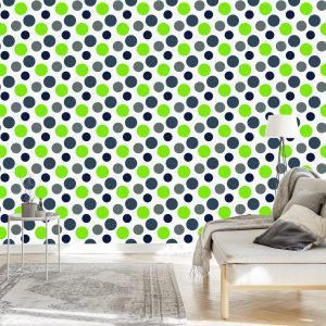 Papier Peint Points Gris Et Verts – Image 3