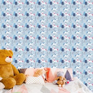 Papier Peint Pour Les Enfants - Licornes Parmi Les Arbres – Image 6