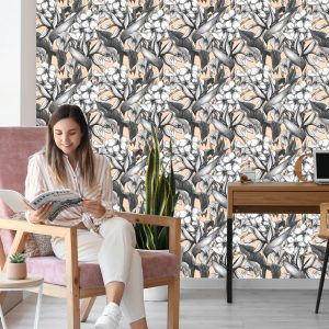 Papier Peint Belles Fleurs Exotiques – Image 7