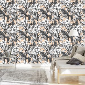 Papier Peint Belles Fleurs Exotiques – Image 3