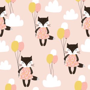 Papier Peint Pour Les Enfants - Chats Parmi Les Nuages – Image 1