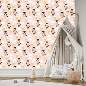Papier Peint Pour Les Enfants - Chats Parmi Les Nuages – Image 3
