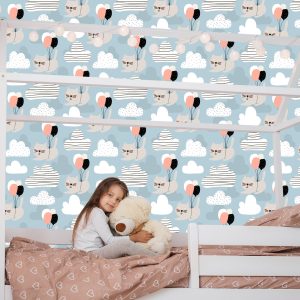 Papier Peint Pour Les Enfants - Chats Et Ballons – Image 7