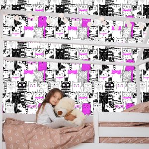 Papier Peint Pour Les Enfants - Chats Comme Des Dessins Animés – Image 7