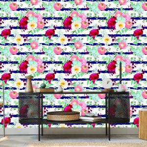 Papier Peint Renoncule Pivoines Roses Et Brunie – Image 5