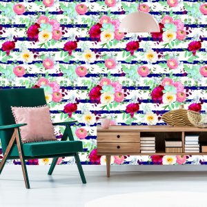 Papier Peint Renoncule Pivoines Roses Et Brunie – Image 6