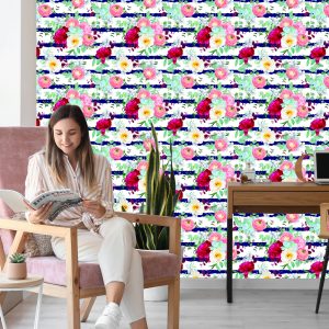 Papier Peint Renoncule Pivoines Roses Et Brunie – Image 7