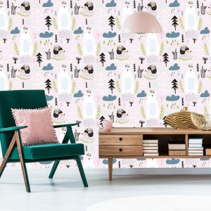 Papier Peint Pour Les Enfants - Animaux De La Forêt – Image 6