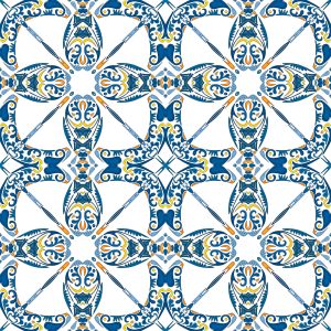 Papier Peint Mosaïque Colorée Dans Le Style Oriental – Image 1