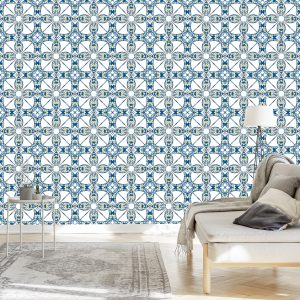 Papier Peint Mosaïque Colorée Dans Le Style Oriental – Image 3