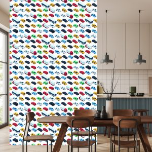 Papier Peint Pour Les Enfants - Voitures, Camions Et Bus Colorés – Image 4