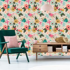 Papier Peint Fleurs Colorées Dans Le Pré – Image 6