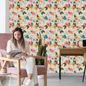 Papier Peint Fleurs Colorées Dans Le Pré – Image 7