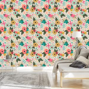 Papier Peint Fleurs Colorées Dans Le Pré – Image 3