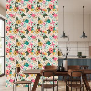 Papier Peint Fleurs Colorées Dans Le Pré – Image 4