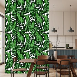 Papier Peint Feuilles Tropicales Aquarelles – Image 4