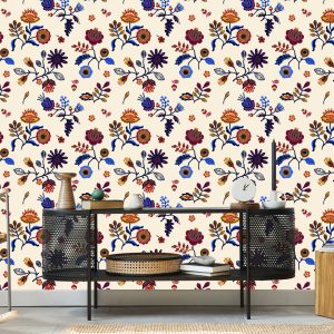 Papier Peint Motif Floral Folklorique – Image 5