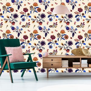 Papier Peint Motif Floral Folklorique – Image 6
