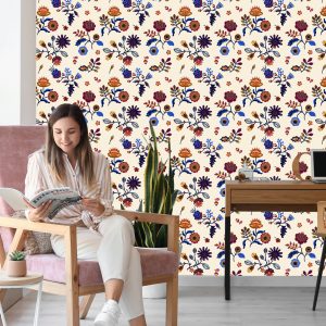 Papier Peint Motif Floral Folklorique – Image 7