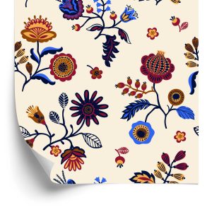 Papier Peint Motif Floral Folklorique – Image 2