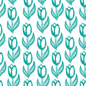 Papier Peint Belles Tulipes Turquoises – Image 1
