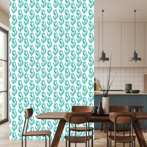 Papier Peint Belles Tulipes Turquoises – Image 4