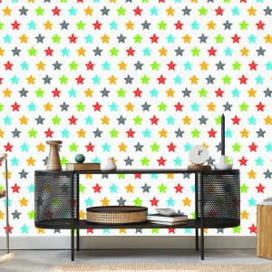 Papier Peint Pour Les Enfants - Étoiles Colorées – Image 5
