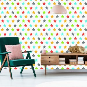 Papier Peint Pour Les Enfants - Étoiles Colorées – Image 6