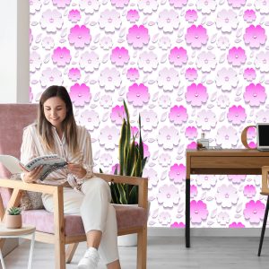 Papier Peint Fleurs Et Feuilles - Effet 3D – Image 7