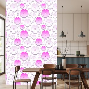 Papier Peint Fleurs Et Feuilles - Effet 3D – Image 4