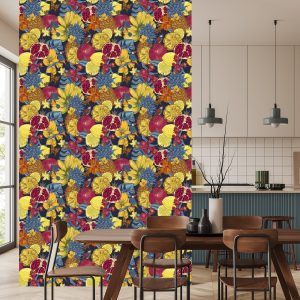 Papier Peint Fruits Exotiques, Fleurs Et Oiseaux – Image 4