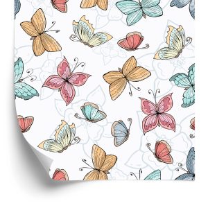 Papier Peint Pour Les Enfants - Papillons Et Fleurs – Image 2