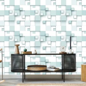 Papier Peint Carrés Abstraits - Effet 3D – Image 5